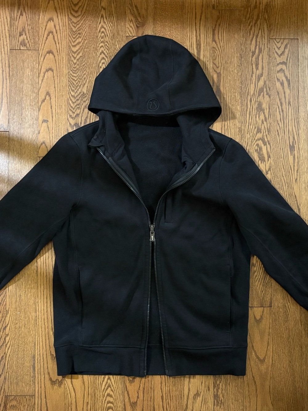 Vintage Lululemon Men's Large Heavyweight Black Double Zip Hoodie